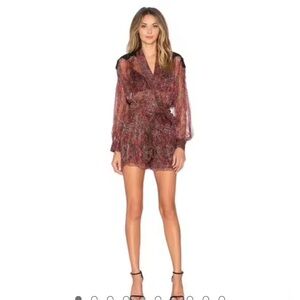 ZIMMERMANN EMPIRE FILIGREE PLAYSUIT ROUGE KONYA